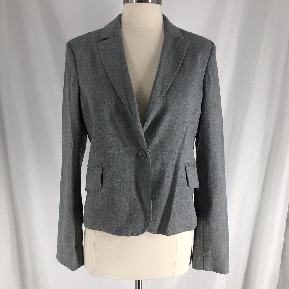 BCBG Max Azria Jacket Blazer Medium Women Gray
